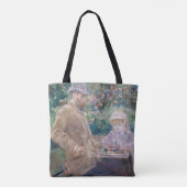 Berthe Morisot - Eugene Manet met zijn dochter Tote Bag (Achterkant)