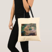 Berthe Morisot - Eugene Manet met zijn dochter Tote Bag (Voorkant (product))