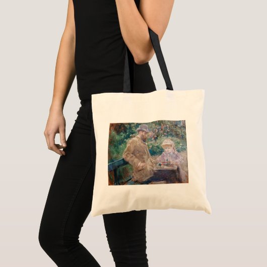 Berthe Morisot - Eugene Manet met zijn dochter Tote Bag (Voorkant (product))