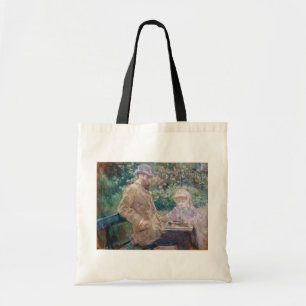 Berthe Morisot - Eugene Manet met zijn dochter Tote Bag