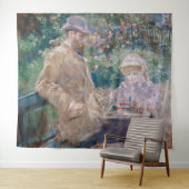 Berthe Morisot - Eugene Manet met zijn dochter Wandkleed (In Situ (horizontaal))