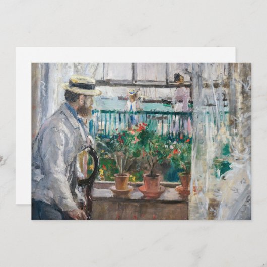 Berthe Morisot - Eugene Manet op het eiland Wight Bedankkaart (Voorkant / Achterkant)