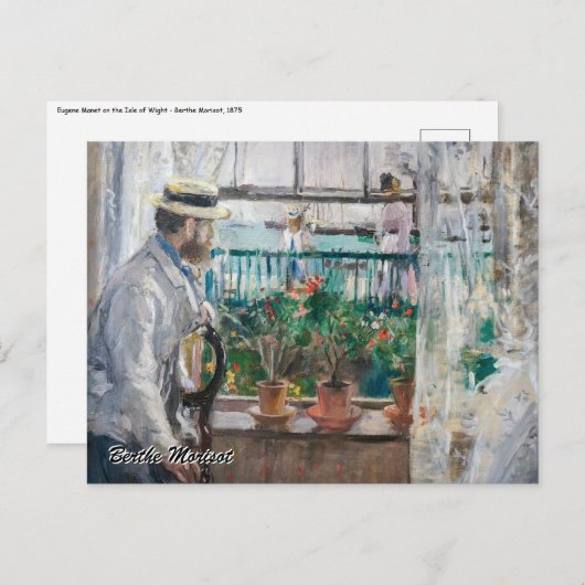 Berthe Morisot - Eugene Manet op het eiland Wight Briefkaart (Voorkant / Achterkant)
