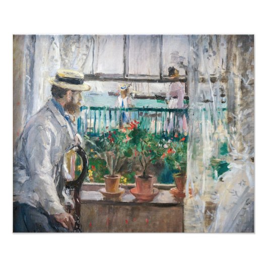 Berthe Morisot - Eugene Manet op het eiland Wight Foto Afdruk (Voorkant)