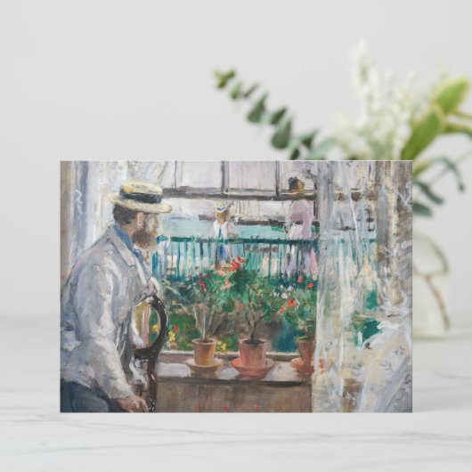 Berthe Morisot - Eugene Manet op het eiland Wight Kaart (Staand voorkant)