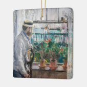Berthe Morisot - Eugene Manet op het eiland Wight Keramisch Ornament (Links)