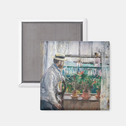 Berthe Morisot - Eugene Manet op het eiland Wight Magneet (Voorkant / Achterkant)
