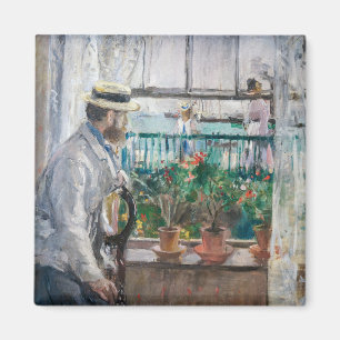 Berthe Morisot - Eugene Manet op het eiland Wight Magneet