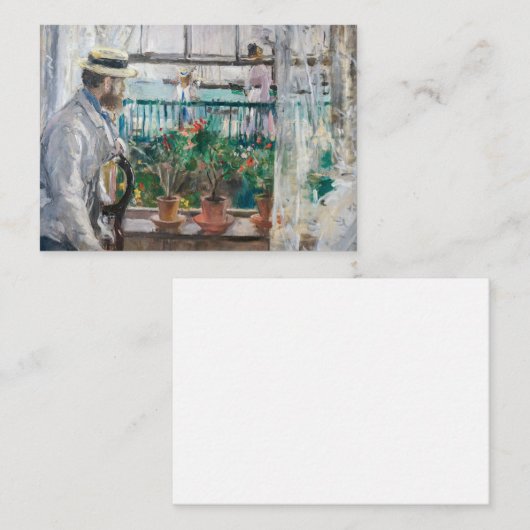 Berthe Morisot - Eugene Manet op het eiland Wight Notitiekaartje (Voorkant / Achterkant)