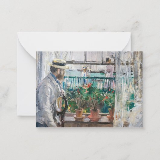 Berthe Morisot - Eugene Manet op het eiland Wight Notitiekaartje (Voorkant)