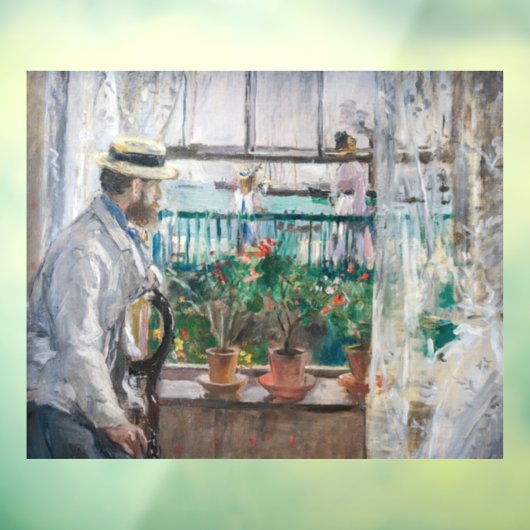 Berthe Morisot - Eugene Manet op het eiland Wight Raamsticker (Vel 3)