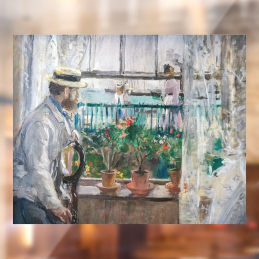 Berthe Morisot - Eugene Manet op het eiland Wight Raamsticker (Vel 2)