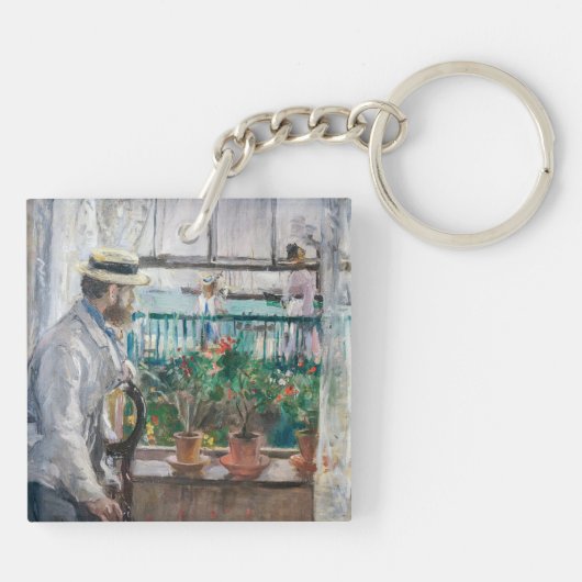 Berthe Morisot - Eugene Manet op het eiland Wight Sleutelhanger (Achterkant)