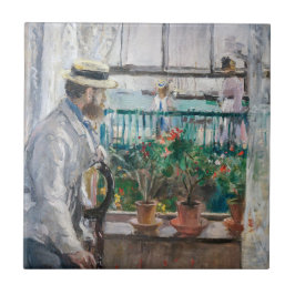 Berthe Morisot - Eugene Manet op het eiland Wight Tegeltje