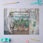 Berthe Morisot - Eugene Manet op het eiland Wight Tissuepapier (Craft)