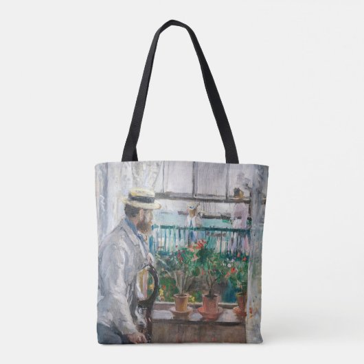 Berthe Morisot - Eugene Manet op het eiland Wight Tote Bag (Achterkant)