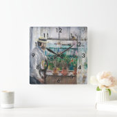 Berthe Morisot - Eugene Manet op het eiland Wight Vierkante Klok (Huis)
