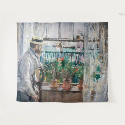 Berthe Morisot - Eugene Manet op het eiland Wight Wandkleed (Voorkant (horizontaal))