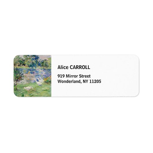 Berthe Morisot - Girl in a Boat with Gese Etiket (Voorkant)