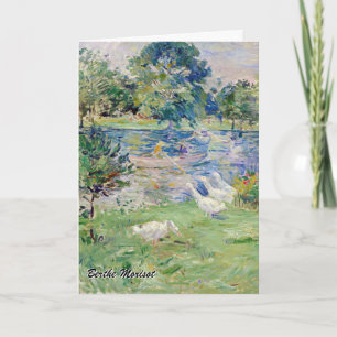 Berthe Morisot - Girl in a Boat with Gese Kaart