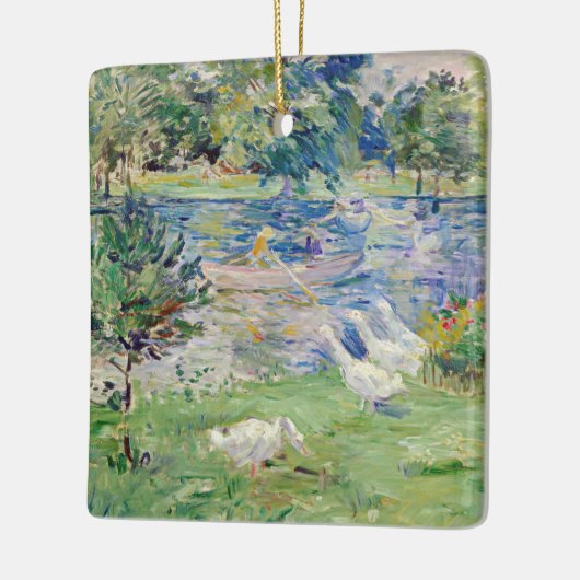 Berthe Morisot - Girl in a Boat with Gese Keramisch Ornament (Links)