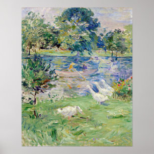 Berthe Morisot - Girl in a Boat with Gese Poster