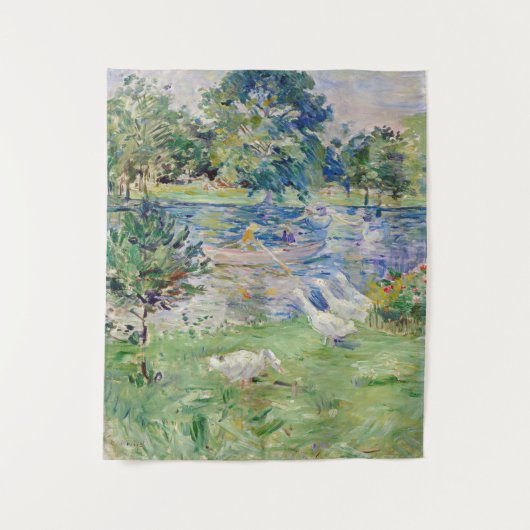 Berthe Morisot - Girl in a Boat with Gese Wandkleed (Voorkant)