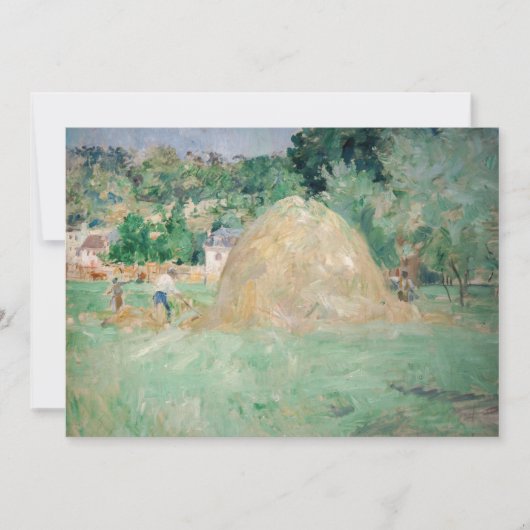 Berthe Morisot - Haystacks op Bougival Bedankkaart (Voorkant)