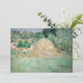 Berthe Morisot - Haystacks op Bougival Bedankkaart (Staand voorkant)