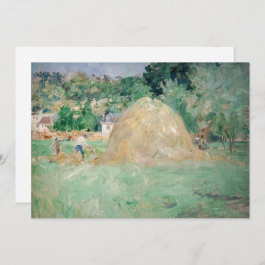 Berthe Morisot - Haystacks op Bougival Bedankkaart (Voorkant / Achterkant)