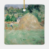 Berthe Morisot - Haystacks op Bougival Keramisch Ornament (Achterkant)