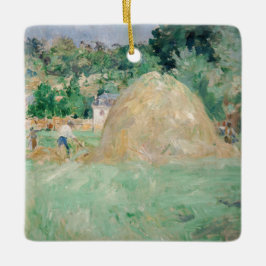 Berthe Morisot - Haystacks op Bougival Keramisch Ornament