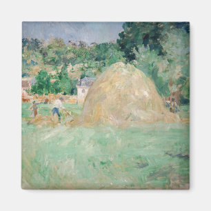 Berthe Morisot - Haystacks op Bougival Magneet
