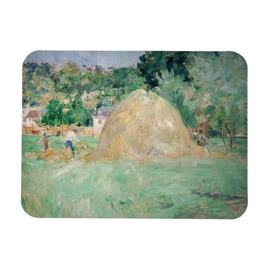Berthe Morisot - Haystacks op Bougival Magneet (Horizontaal)