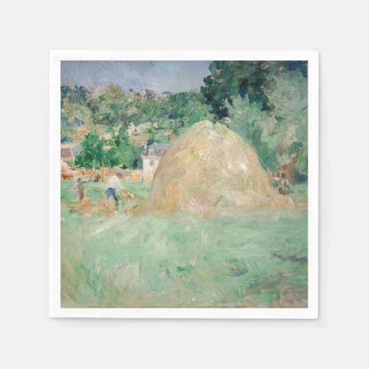 Berthe Morisot - Haystacks op Bougival Servet (Voorkant)