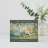 Berthe Morisot - Herderin Rustend Briefkaart (Staand voorkant)