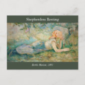 Berthe Morisot - Herderin Rustend Briefkaart (Voorkant)