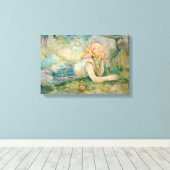 Berthe Morisot - Herderin Rustend Canvas Afdruk (Insitu (Houten vloer))