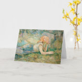 Berthe Morisot - Herderin Rustend Kaart (Gele Bloem)