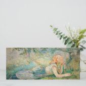 Berthe Morisot - Herderin Rustend Kaart (Staand voorkant)