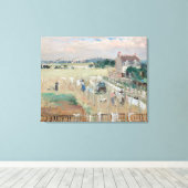 Berthe Morisot - Het wasgoed uitkleden naar drogen Canvas Afdruk (Insitu (Houten vloer))