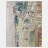 Berthe Morisot - Het wasgoed uitkleden naar drogen Fleece Deken (Voorkant)