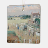 Berthe Morisot - Het wasgoed uitkleden naar drogen Keramisch Ornament (Links)