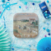 Berthe Morisot - Het wasgoed uitkleden naar drogen Papieren Bordje (Feest)