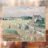 Berthe Morisot - Het wasgoed uitkleden naar drogen Raamsticker (Vel 2)