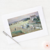 Berthe Morisot - Het wasgoed uitkleden naar drogen Rechthoekige Sticker (Envelop)