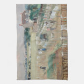Berthe Morisot - Het wasgoed uitkleden naar drogen Theedoek (Verticaal)
