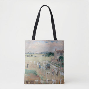Berthe Morisot - Het wasgoed uitkleden naar drogen Tote Bag