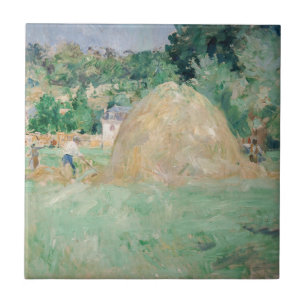 Berthe Morisot - Hooibergen bij Bougival Tegeltje