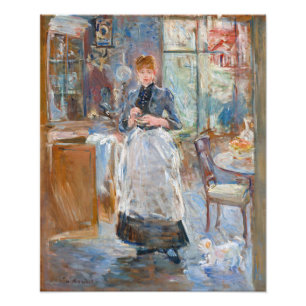 Berthe Morisot - In de eetkamer Foto Afdruk